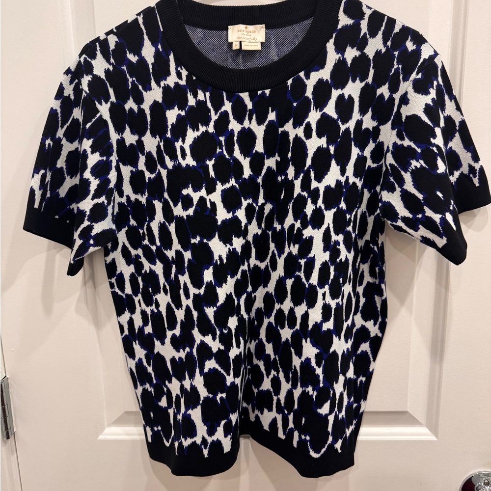 Kate Spade Black and Blue Knit Sweater